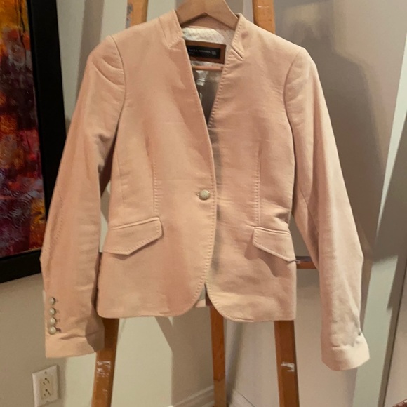 Zara suede blazer, light pink, Size XS - Picture 1 of 4